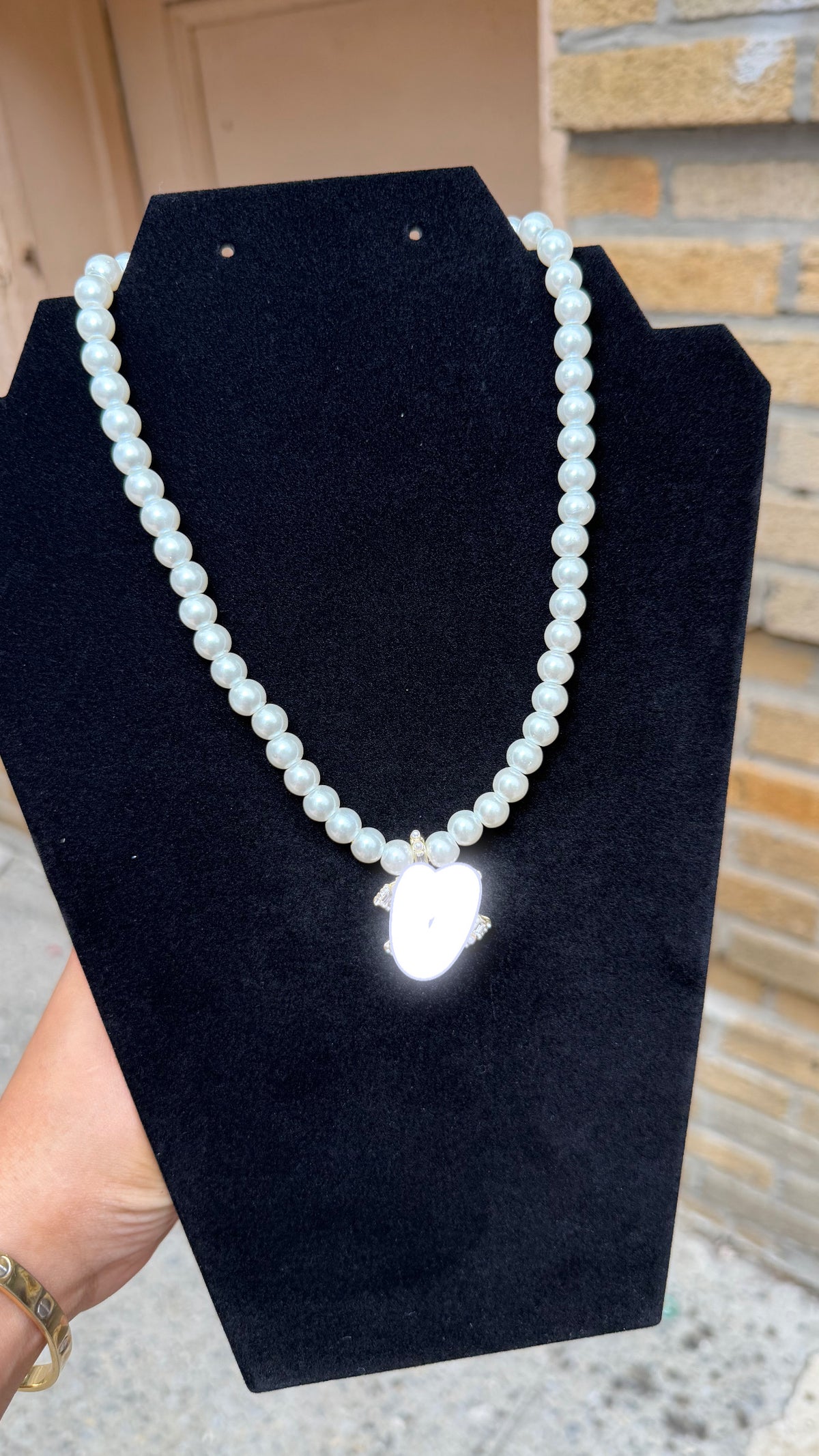 Pearl Crystal Pendant Necklace