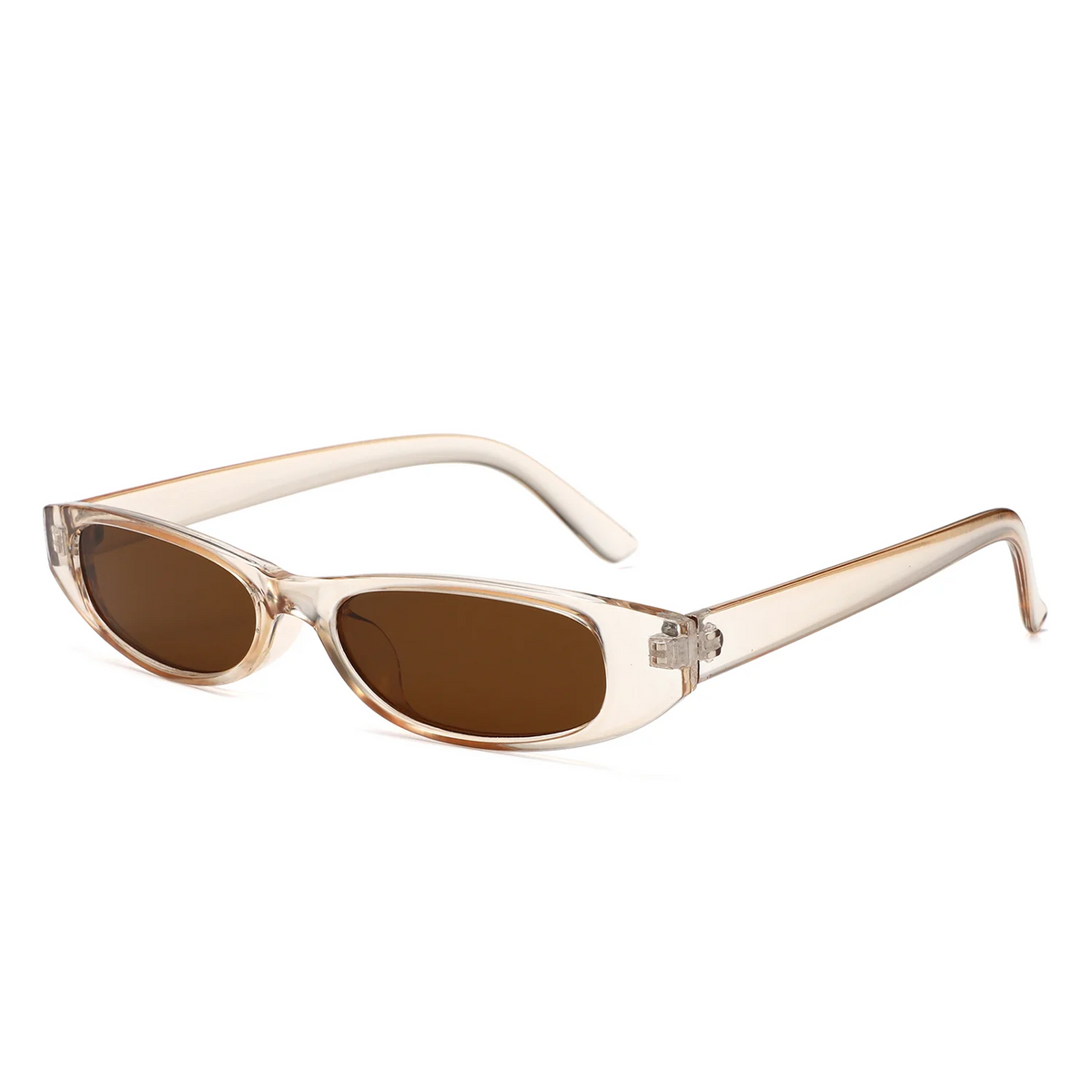 Sleek 90s Slim Oval Sunglasses