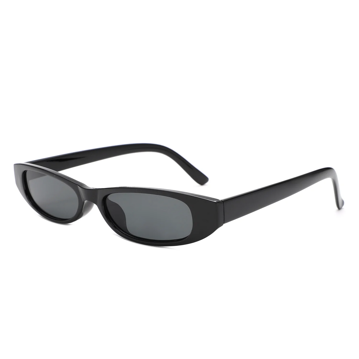 Sleek 90s Slim Oval Sunglasses